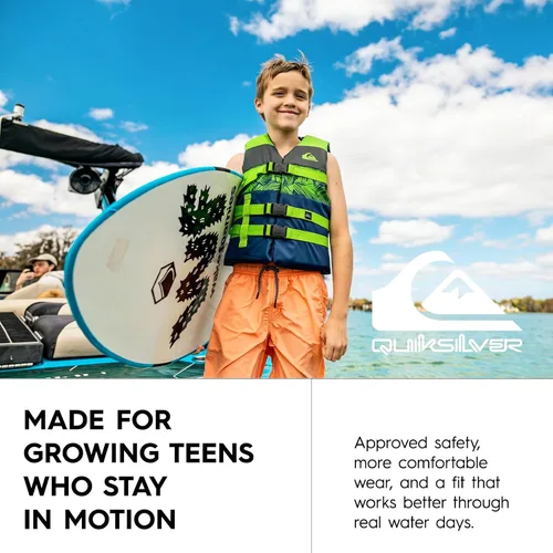 Miniatura 6 de QUIKSILVER USCG Approved Life Jacket for Youth/Kids/Toddler, Lightweight Life Vest Type III PFD, for Boating, Paddleboarding, Kayaking, Waterskiing