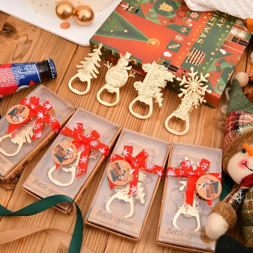 Miniatura 3 de 24 abrebotellas con temática navideña, recuerdos de fiesta y regalos para bodas, despedidas de soltera o baby showers, decoraciones ideales