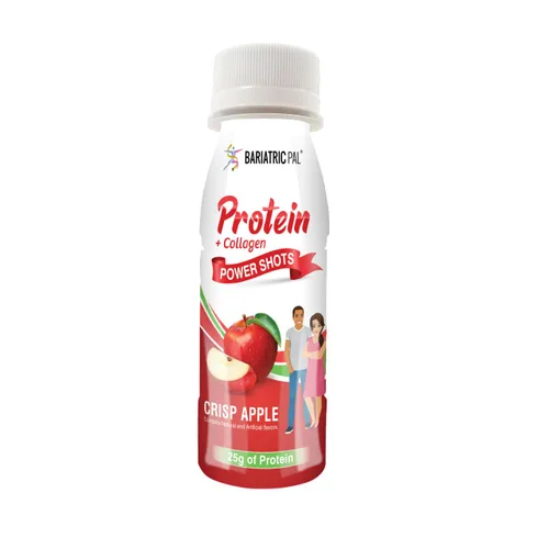 Miniatura 3 de BariatricPal Bebida lista para beber 0.88 oz Proteína de suero y colágeno Power Shots - Manzana crujiente (48 botellas)