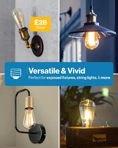 Miniatura 7 de ST64 - Ampolleta LED de filamento, 8,5 W, multicolor y multitamaño 2/10