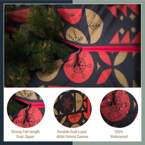 Miniatura 4 de Tree Nest Bolsa de almacenamiento para árbol de Navidad, caja de árbol de Navidad de 9 pies para árboles artificiales desmontados, bolsas