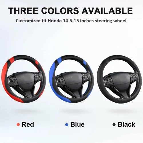Miniatura 5 de West Llama - Funda personalizada para volante de automóvil para Honda (Negro)