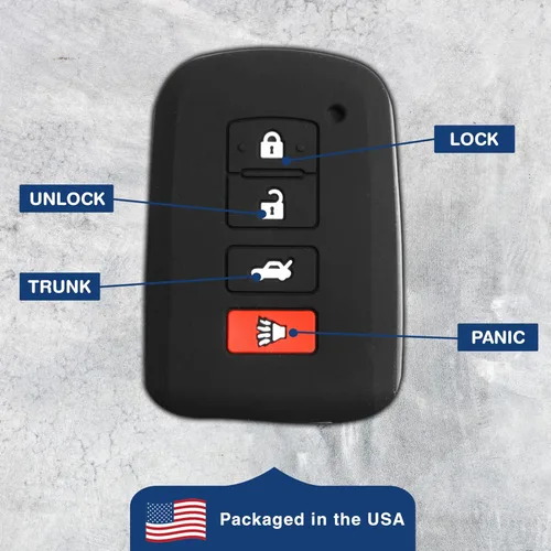 Miniatura 6 de KeyGuardz - Carcasa exterior de goma suave para llave de automóvil con control remoto sin llave para Toyota Avalon Camry Corolla Highlander Rav4