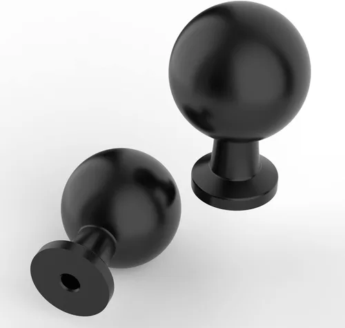 Miniatura 7 de Asidrama Paquete de 10 pomos de níquel satinado cepillado para gabinetes de cocina, pomos de tocador, pomo de cajón, herrajes para gabinetes, pomos