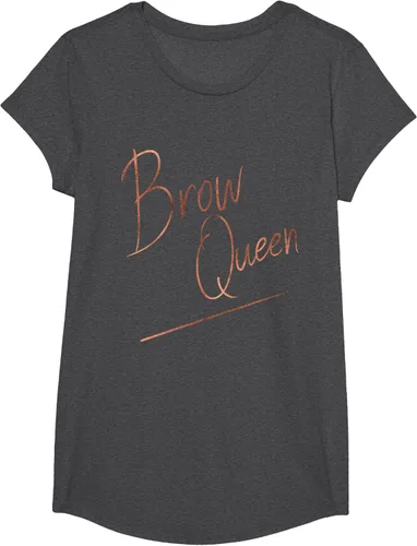 Miniatura 40 de Brow Queen Ombre - Camiseta de escritura a mano, regalo para artista de maquillaje, Negro, S