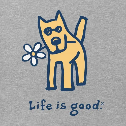 Miniatura 2 de Life is Good Camiseta Vintage Crusher para Mujer Rocket con Margarita, Gris Jaspeado
