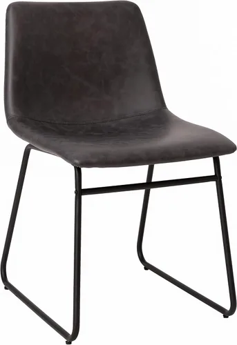 Miniatura 10 de Flash Furniture Butler LeatherSoft - Juego de 2 sillas de altura para mesa de comedor de 18 pulgadas, estilo moderno de mediados de siglo