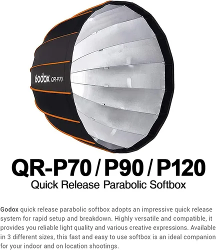 Miniatura 2 de Godox QR-P90 35.5"/90cm Bowens Mount Softbox con difusor frontal e interior, rejilla de tela, para Godox SL60W SL60IID SL60IIBi SL150WII VL150 VL300