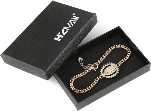 Miniatura 44 de HZMAN Pulsera de cruz con cuentas de rosario virgen de Guadalupe ajustable para mujer, regalo de joyería