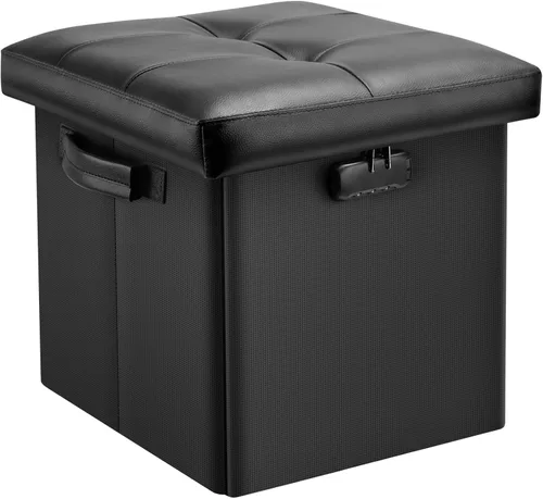 Miniatura 24 de DocSafe Banco otomano de almacenamiento con cerradura, banco plegable ignífugo de 30 pulgadas, reposapiés taburete, baúl de almacenamiento seguro