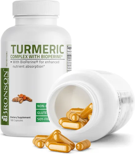 Miniatura 4 de Bronson Curcumina de cúrcuma con BioPerine – Soporte articular de alta potencia premium con 95% curcuminoides estandarizados – Cápsulas sin OMG