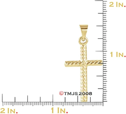 Miniatura 3 de Colgante de cruz de oro amarillo de 14 k