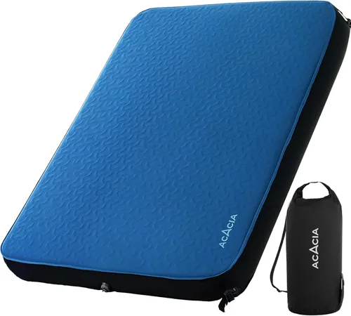 Miniatura 10 de Acacia 4" Thick Self Inflating Sleeping Pad with Foam, Innovative Y-Shaped Telescopic Structure, Ultraportable Camping Air Mattress with Pump Sack
