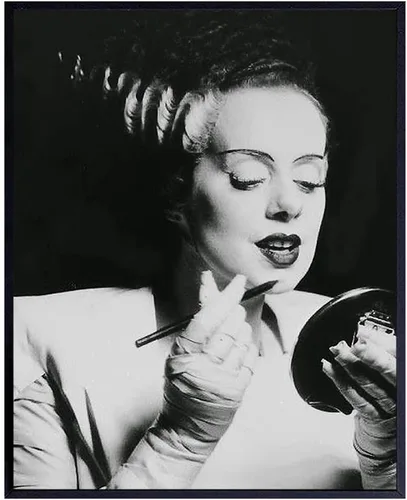 Divertida decoración de pared de baño para mujer, póster vintage de la novia de Frankenstein de Hollywood, decoración retro de 8 x 10 pulgadas,