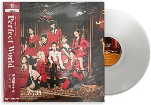 TWICE JAPAN 3rd ALBUM [Perfect World] (VINYL) Out Cover + Vinyl + Lyric Card + 1 Hand Pocket Mirror + 5 Photos