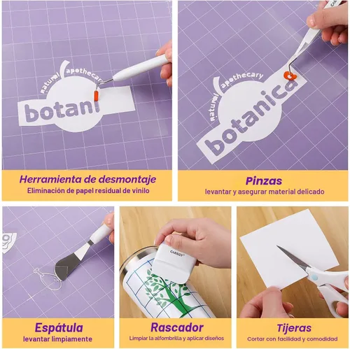 Miniatura 3 de CAREGY Juego de herramientas de desmalezado de vinilo para manualidades, kit de herramientas de vinilo de precisión, kits de deshierba