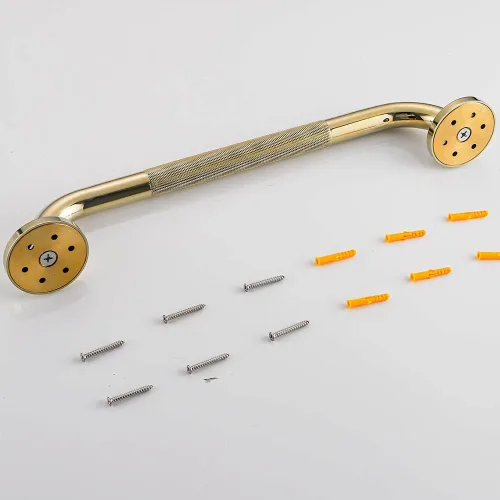 Miniatura 4 de Barra de agarre de ducha texturizada, rieles de soporte de baño de 12 pulgadas, elegante barandilla de mano con reposabrazos de seguridad, acabado