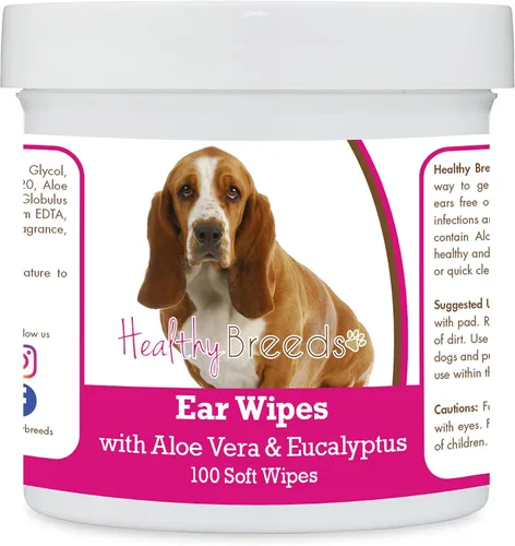 Miniatura 69 de Healthy Breeds Pastor alemán, silla de montar, toallitas de limpieza de oídos con aloe y eucalipto para perros, 100