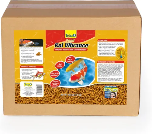 TetraPond Koi Vibrance, Palitos Suaves, Alimento Flotante para Estanque, 16.5 Libras