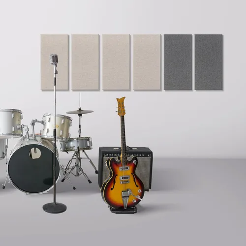 Miniatura 6 de UMIACOUSTICS 4 piezas de paneles acústicos, paneles de absorción de sonido de fibra de vidrio de 2" de espesor 23.6" x 11.8", paneles insonorizados