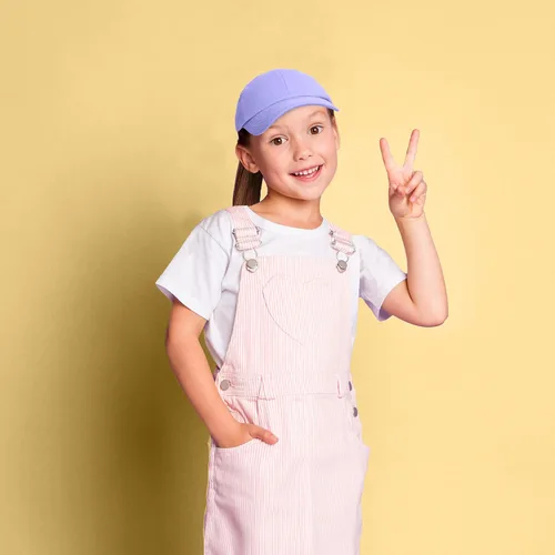 Miniatura 35 de DALIX Gorra plana de algodón, color marrón, náutico, rosa, rojo o blanco, para niños o jóvenes