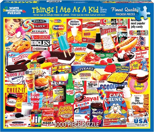 Miniatura 2 de White Mountain Puzzles Things I Ate As A Kid Collage Puzzle - Rompecabezas de 1000 piezas
