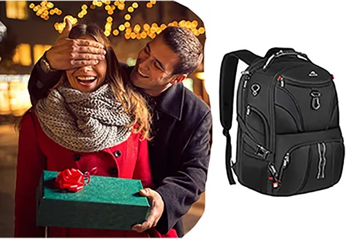 Miniatura 7 de MATEIN Mochila para hombre, mochila extra grande para laptop con puerto USB, mochilas de viaje para mujeres, bolsa antirrobo para computadora