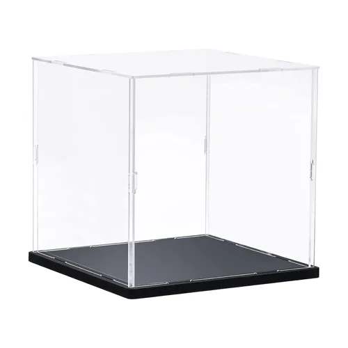 Miniatura 10 de MECCANIXITY Caja de acrílico transparente, caja transparente para ensamblar, escaparate a prueba de polvo de 9.8 x 9.8 x 15.7 pulgadas