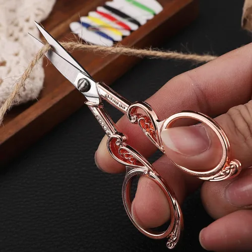 Miniatura 6 de YOUGUOM Tijeras de bordado, tijeras de costura de precisión pequeña, tijeras de detalle de punta afilada para manualidades, costura, corte