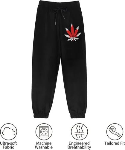 Miniatura 9 de Canada Flag Weed Leaf - Pantalones deportivos de yoga casuales para mujer