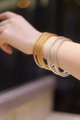 Miniatura 5 de YBMYCM - Juego de pulseras de silicona de gelatina con purpurina para mujer, rellenas con brillantina para niñas