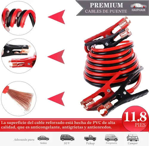 Miniatura 2 de HAIPHAIK Kit de emergencia en carretera para automóvil, kits de emergencia para vehículos, kits de seguridad para automóviles, kit de cables