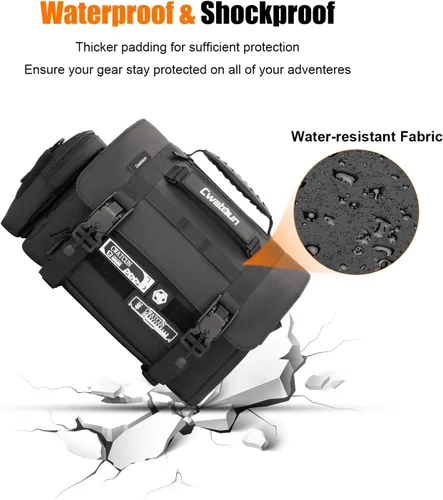 Miniatura 8 de Cwatcun Bolsa Bandolera para Cámara, Impermeable Multifuncional Fotografía Táctica Bolsa Cruzada para Cámara con Soporte para Trípode y Bolsas