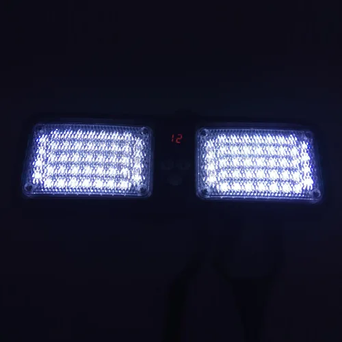 Miniatura 7 de Wecade® 86 luces LED estroboscópicas de protección solar, luces intermitentes de advertencia de emergencia para visera, máxima visibilidad con 12