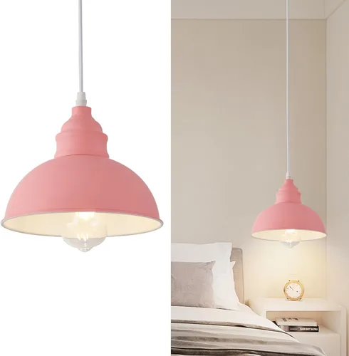 Miniatura 12 de Lámpara colgante enchufable, luces colgantes de 15 pies con cable de enchufe, interruptor de encendido/apagado, lámpara colgante industrial