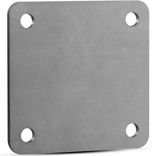 Miniatura 8 de 20 piezas de placa de acero A36, placa base de acero laminada en caliente con 4 agujeros de 3/8 pulgada de diámetro, 3/16 pulgada de espesor, lámina