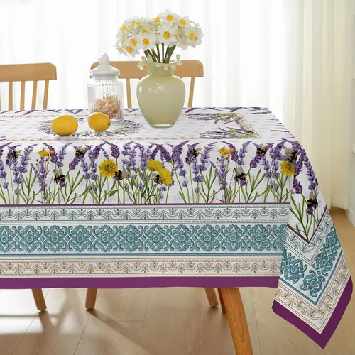 Miniatura 8 de SASTYBALE Mantel cuadrado de primavera y verano de 52 x 52 pulgadas, diseño de hojas de eucalipto en acuarela, mantel de tela lavable sin arrugas