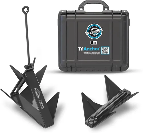 WAVESRX TriAnchor - Stainless Steel Folding PWC & Boat Anchor | Sets Instantly for Effortless Boat & Jet Ski Anchoring | Compact Patent-Pending