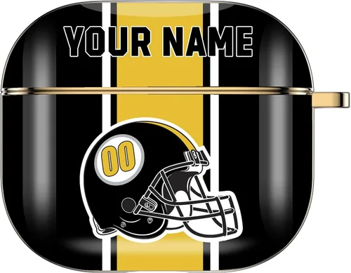 Miniatura 18 de Funda personalizada para casco de fútbol americano con nombre y número para AirPods Pro de 3ª generación Pro 2 (2019 2021 2022) Funda protectora