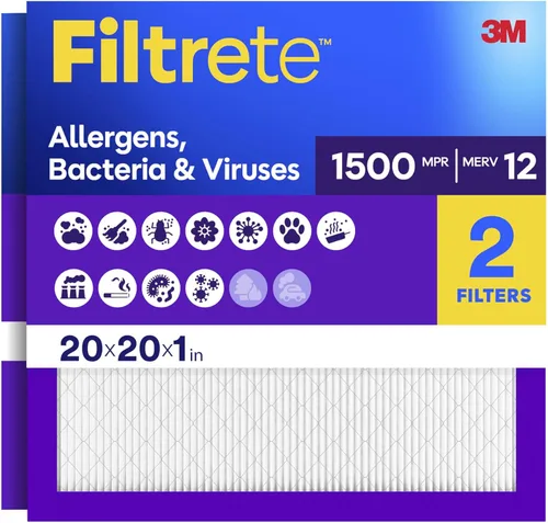Miniatura 15 de Filtrete - Filtro de aire para horno MPR 1500 MERV 12, ultra protección contra alérgenos para una vida saludable, paquete de 2