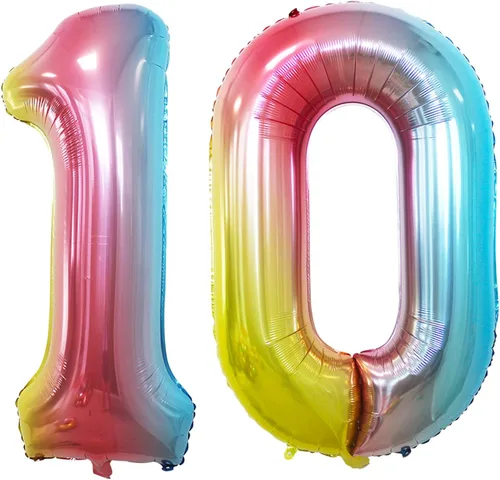 Miniatura 327 de Goer, conjunto de globos de papel aluminio para decoraciones de cumpleaños, globos de las letras de feliz cumpleaños y de números Oro