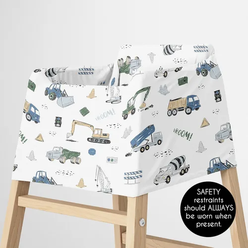 Miniatura 5 de Sweet Jojo Designs Construcción camión niño bebé bebé asiento cubierta enfermería lactancia alta silla carrito de compras cochecito asiento de coche