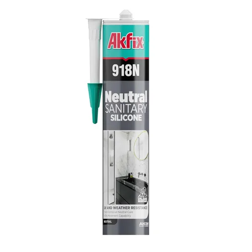 Miniatura 7 de Akfix 905N - Calafateo de silicona transparente 100% para construcción y construcción (12 x 10.5 onzas líquidas), sin disolventes, bajo olor