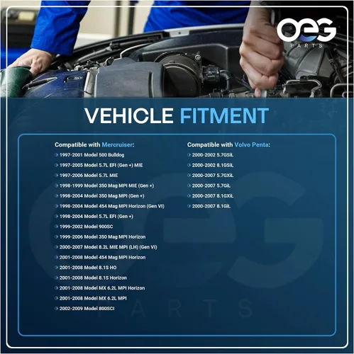 Miniatura 4 de OEG Parts - Arrancador SAEJ1171 compatible con Mercruiser I/O Inboard V8 5.7L-8.1L MIE MX Horizon 50-808011A05, 50-808011A4, RA122009, 8000186