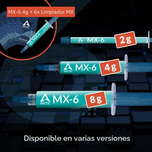 Miniatura 8 de ARCTIC MX-6 (4 g, incl. 6 MX Cleaner) - Pasta Térmica de Rendimiento Ultimate para CPU, Consolas, Tarjetas Gráficas, Laptops, Muy Alta Conductividad