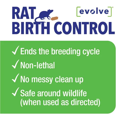 Miniatura 7 de Evolve Rat Anticonceptivo Salchichas de cebo suave – 1.5 libras Control de población de ratas científicamente probado No es un veneno, manejo