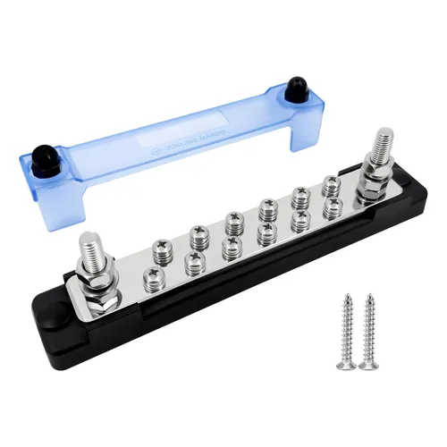 Miniatura 9 de LENKRAD Barras de autobús marinas M6 de 12 V, bloque de distribución de batería impermeable, bloque de terminales de alimentación de 150 A con 2