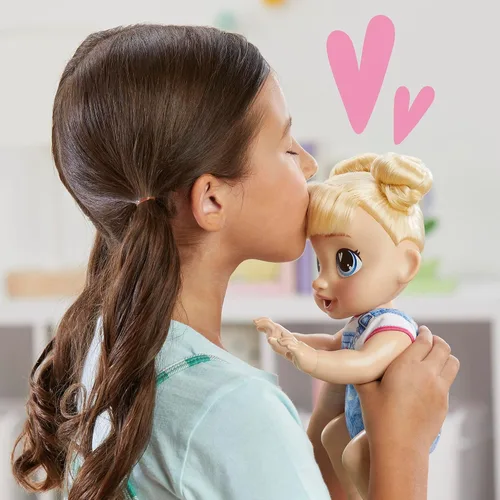 Miniatura 8 de Baby Alive Crawl 'n Play Harper Hugs - Conjunto de muñeca bebé electrónica gateadora, cabello rubio, juguetes para niños y niñas de 3 años