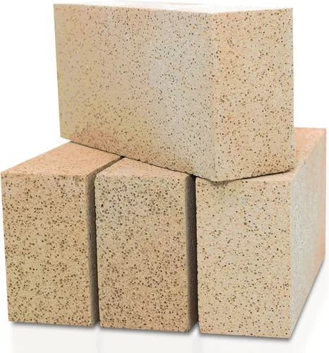 Insa-4 Ladrillos ignífugos ligeros y aislantes, paquete de 4 a 2500 F, tamaño 9 x 4.5 x 2.5 pulgadas, arcilla refractaria, ladrillos refractarios