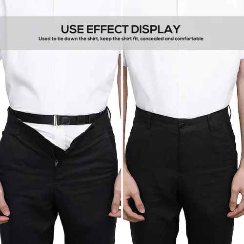 Miniatura 5 de ONDIAN CHUNCIN - Cinturón de camisa duradero, antiarrugas, antideslizante, soporte para camisa, liguero, clip para hombres y mujeres, 1.0 in